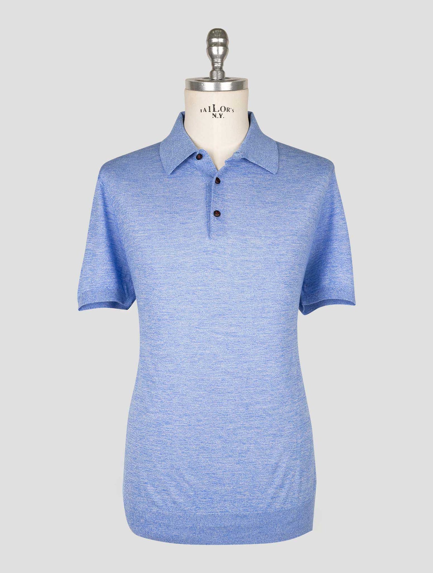 Kiton  Light Blue Cotton  Polo