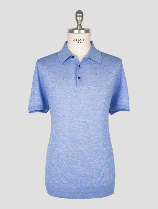 Kiton  Light Blue Cotton  Polo