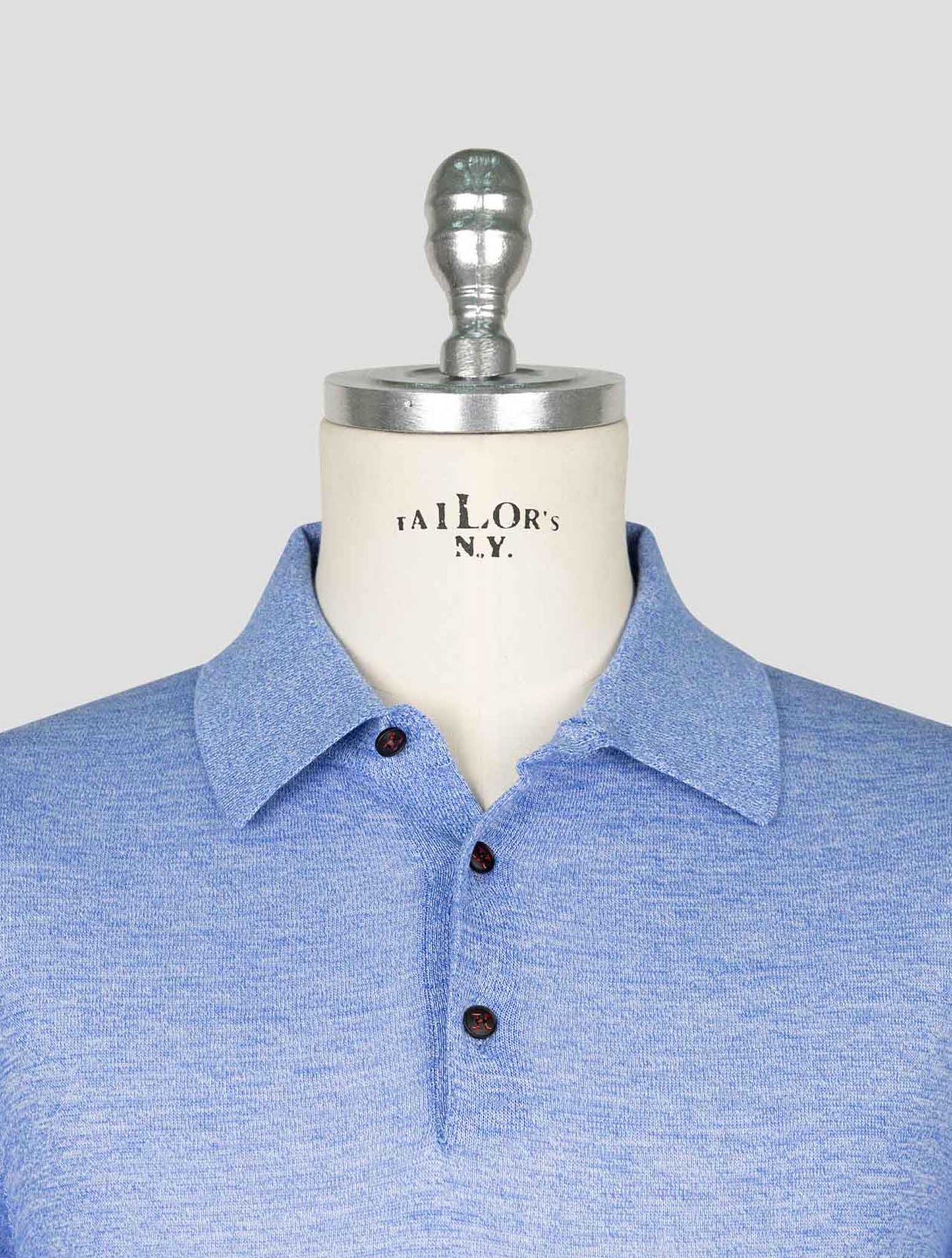 Kiton  Light Blue Cotton  Polo