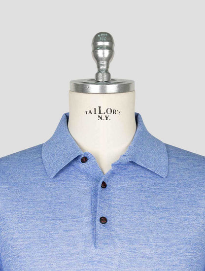 Kiton  Light Blue Cotton  Polo