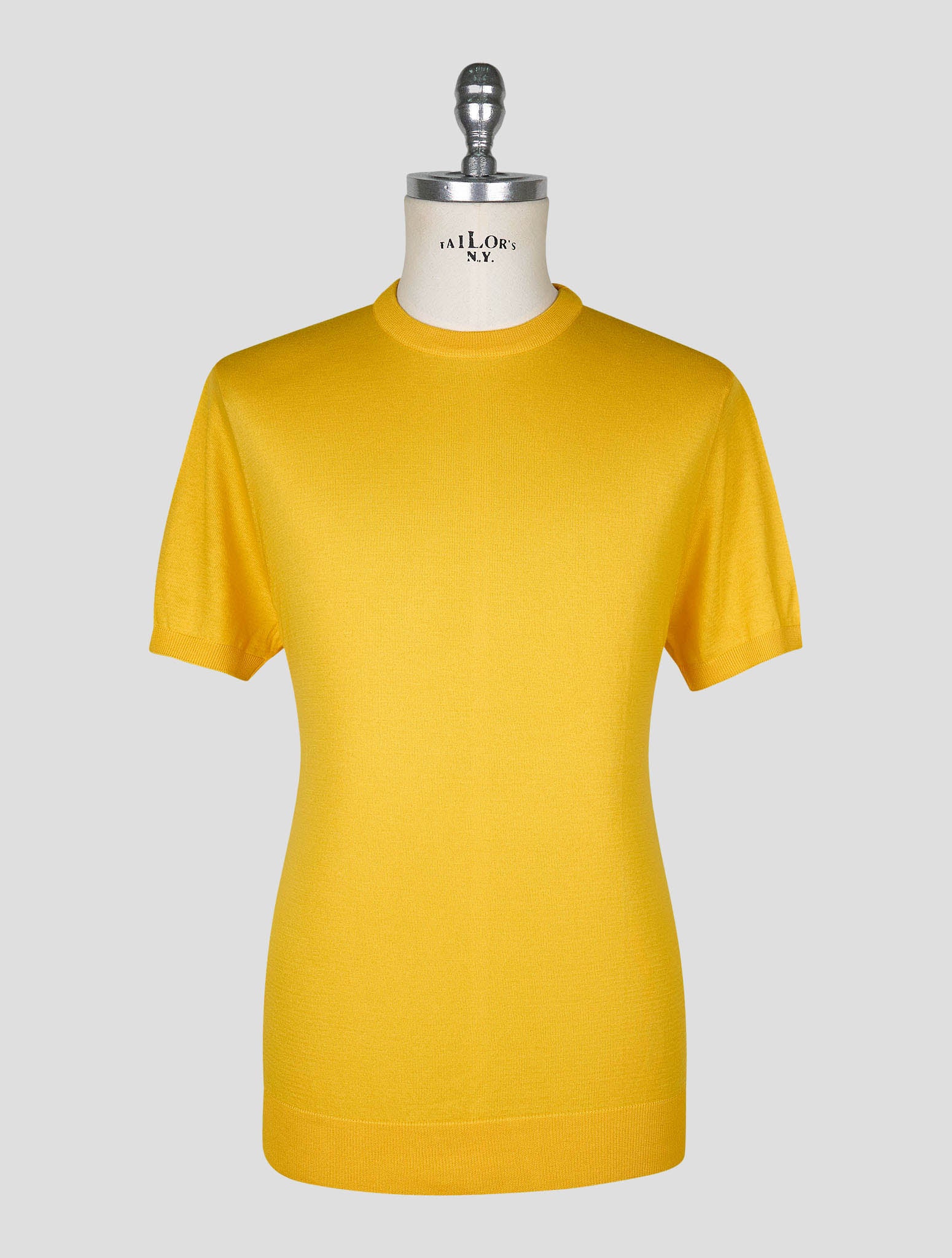 Kiton Yellow Cotton T-shirt