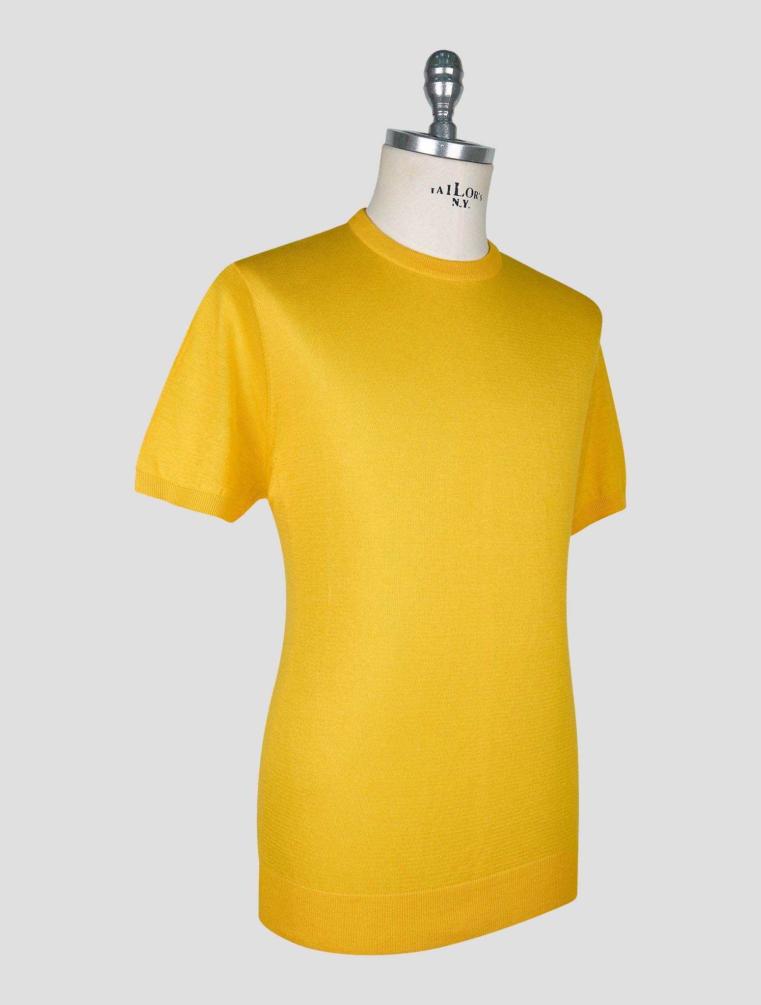 Kiton Yellow Cotton T-shirt