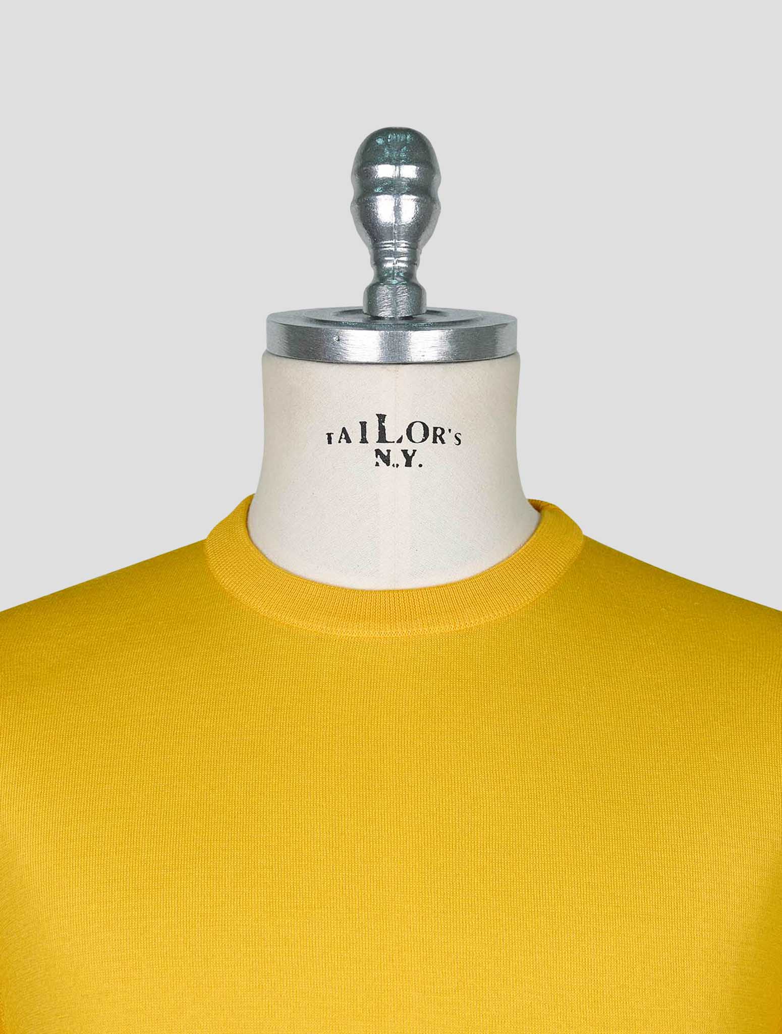 Kiton Yellow Cotton T-shirt