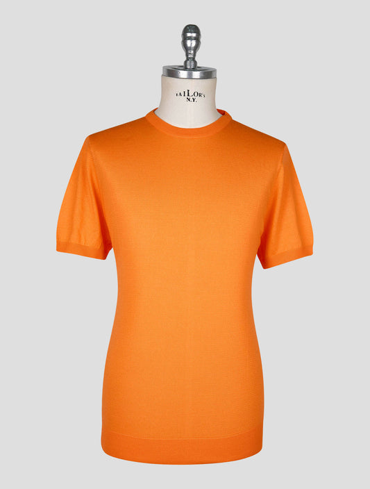 Kiton Orange Cotton T-shirt