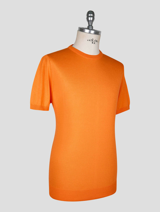 Kiton Orange Cotton T-shirt