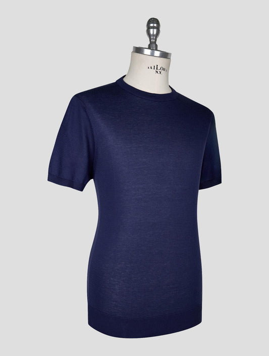 Kiton Dark Blue  Cotton T-shirt