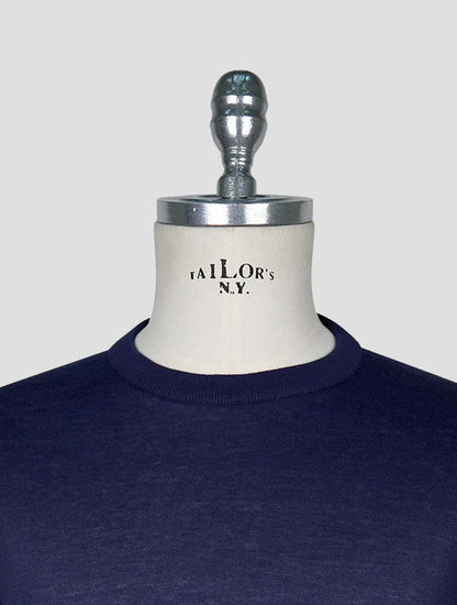 Kiton Dark Blue  Cotton T-shirt