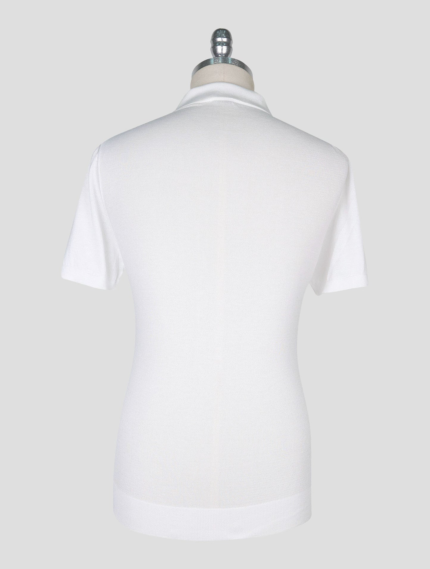 Kiton White Cotton Polo