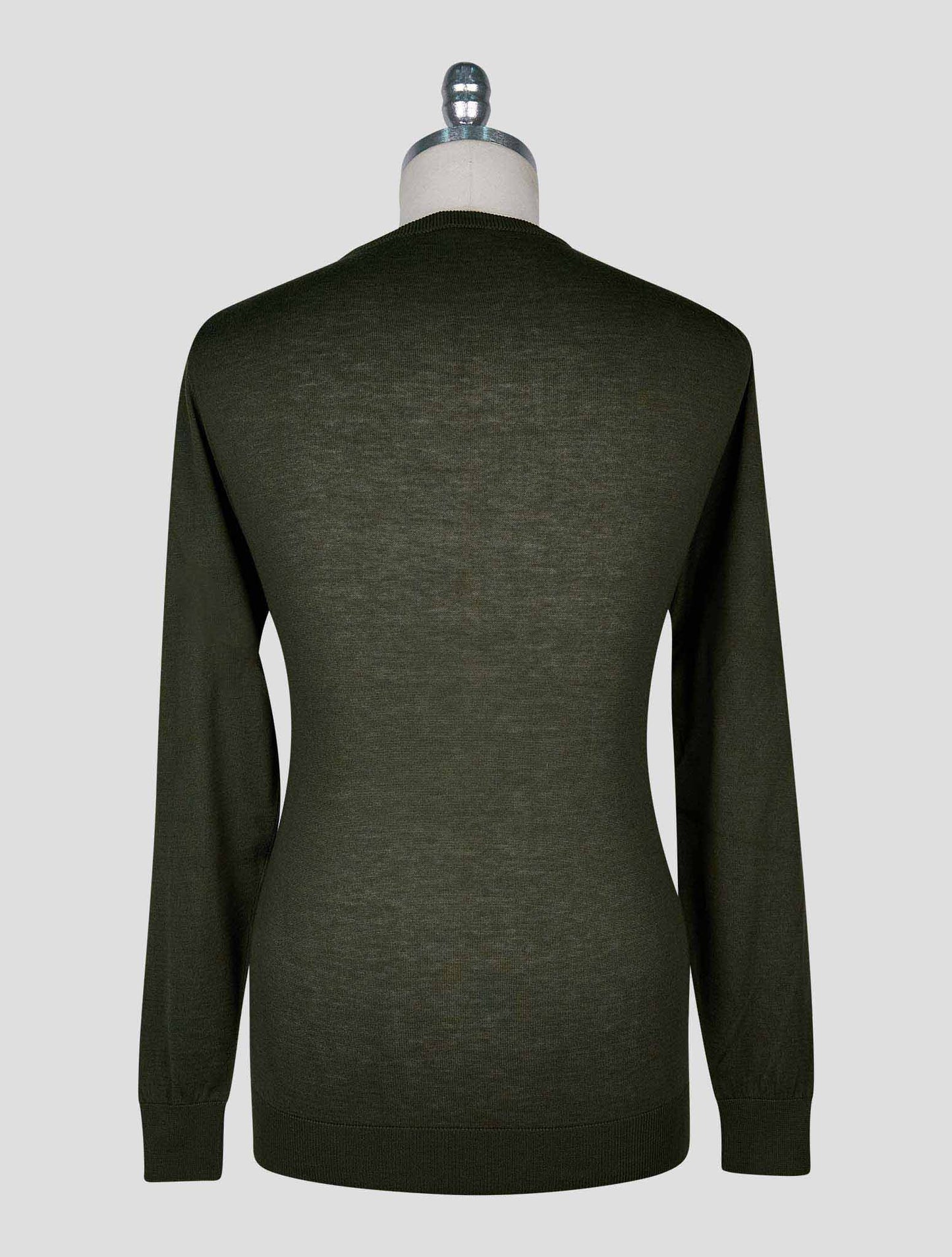 Kiton Dark Green  Cotton T-shirt Long Sleeve