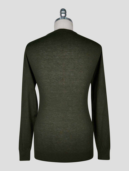 Kiton Dark Green  Cotton T-shirt Long Sleeve