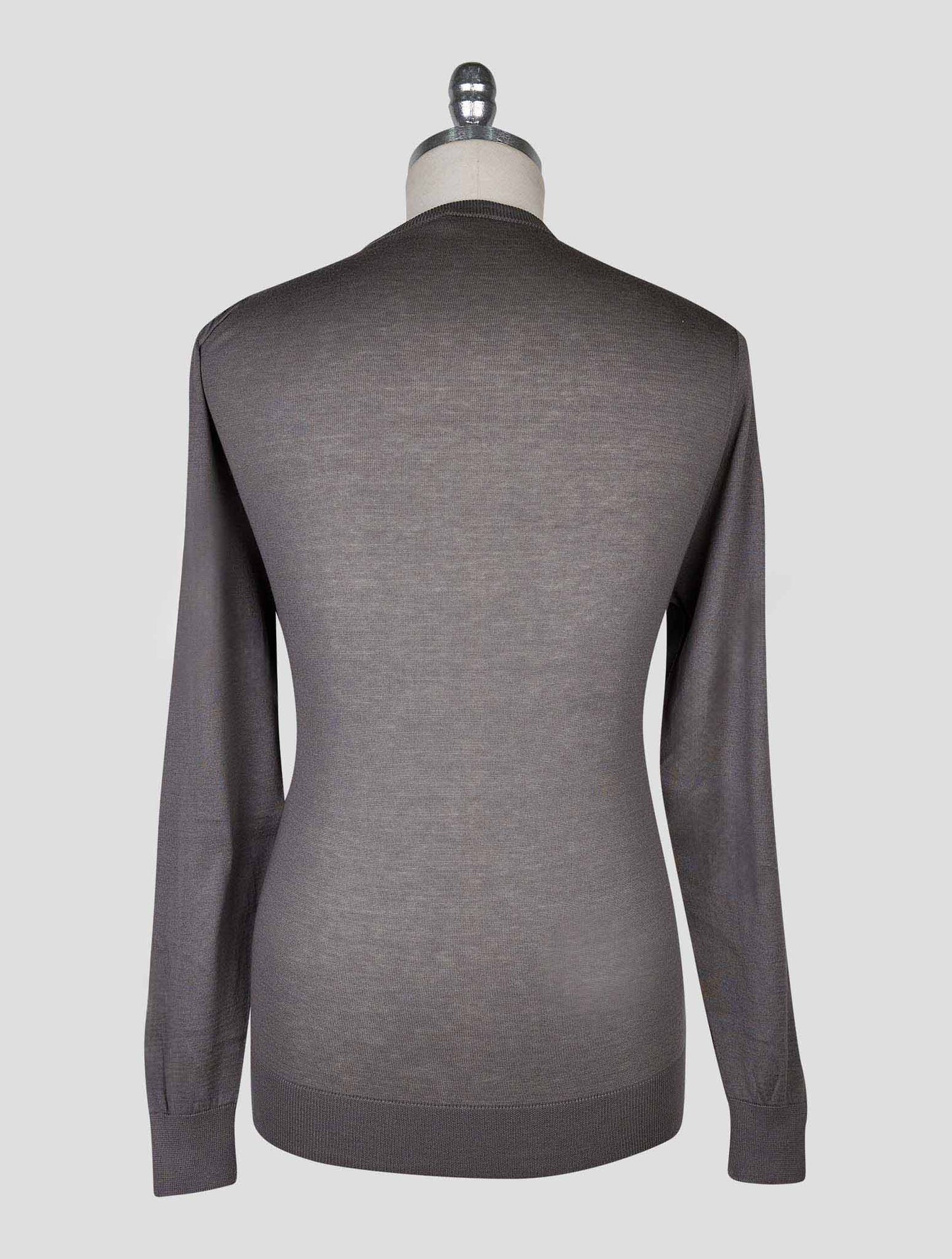 Kiton Dark Gray  Cotton T-shirt Long Sleeve