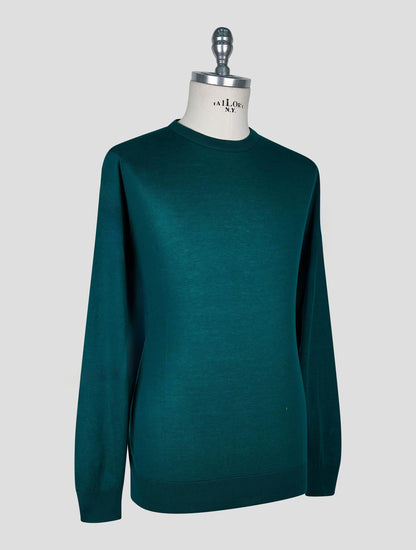 Kiton Dark Green  Cotton T-shirt Long Sleeve