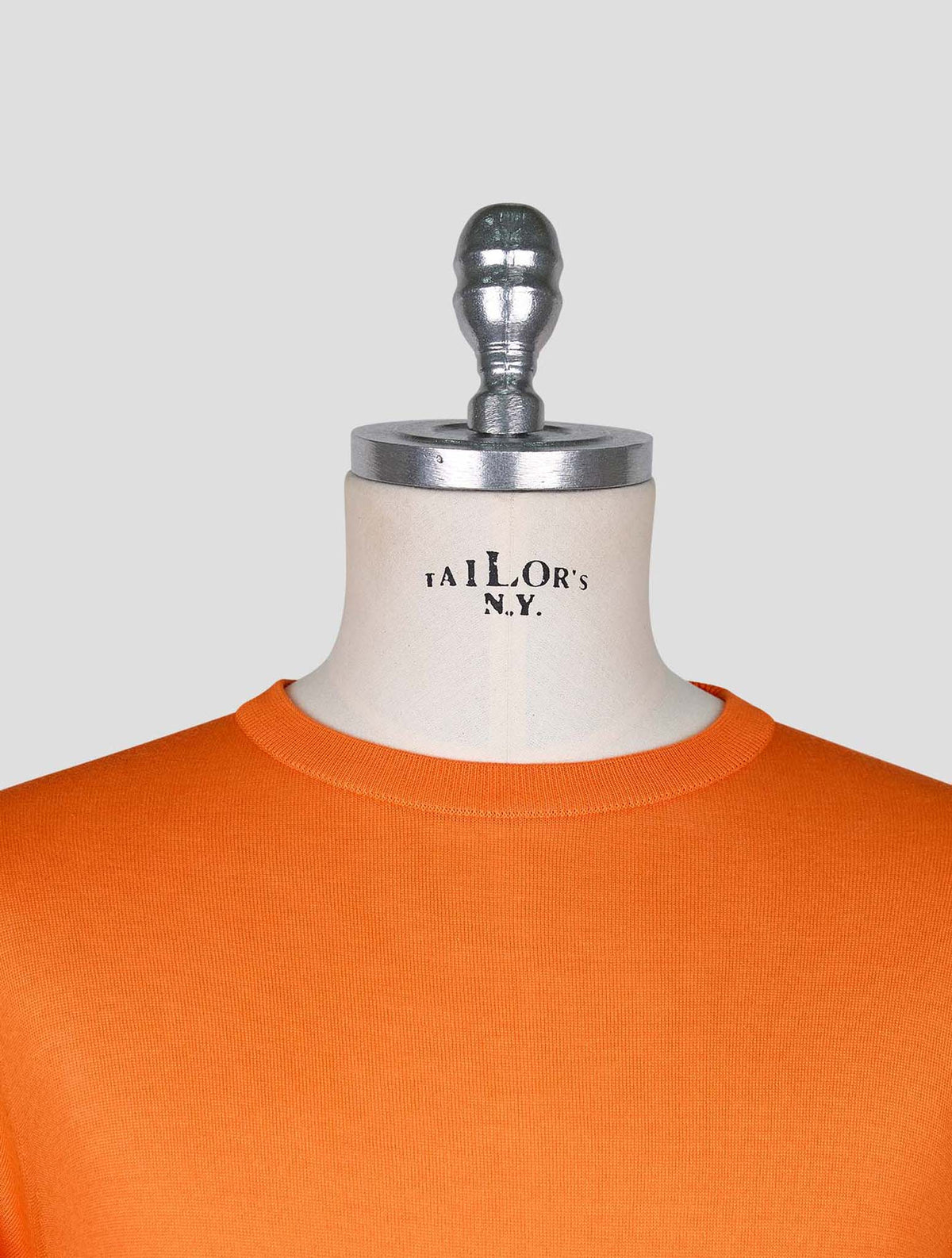 Kiton Orange Cotton T-shirt Long Sleeve