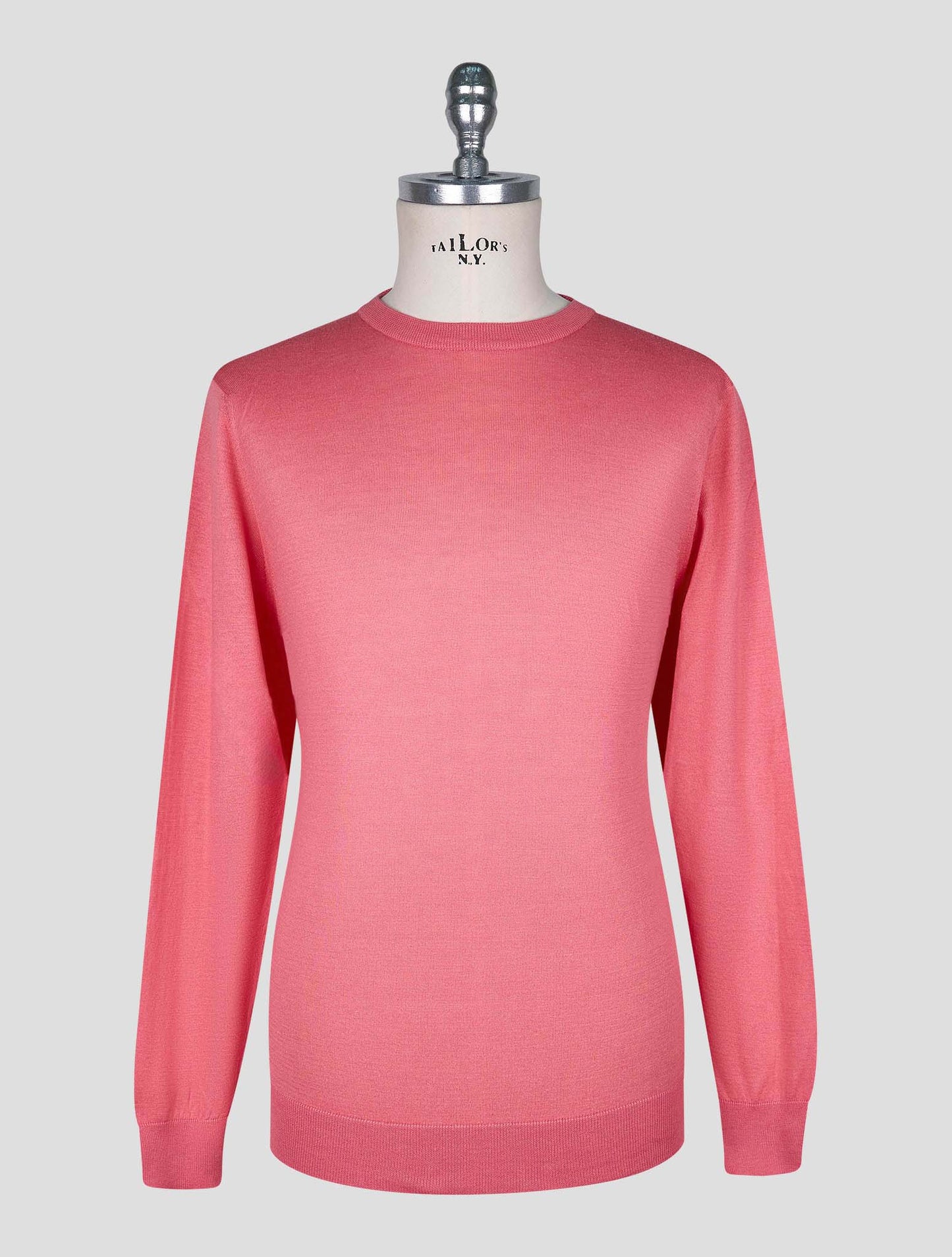 Kiton Red Cotton T-shirt Long Sleeve