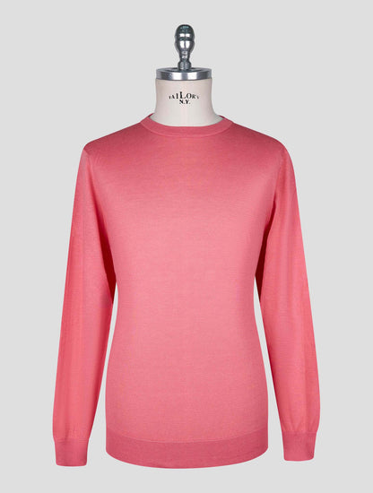 Kiton Red Cotton T-shirt Long Sleeve