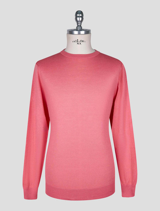 Kiton Red Cotton T-shirt Long Sleeve