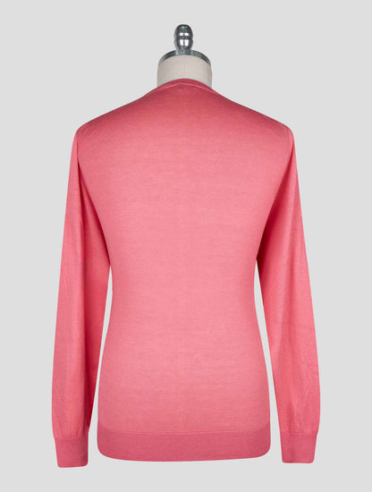 Kiton Red Cotton T-shirt Long Sleeve