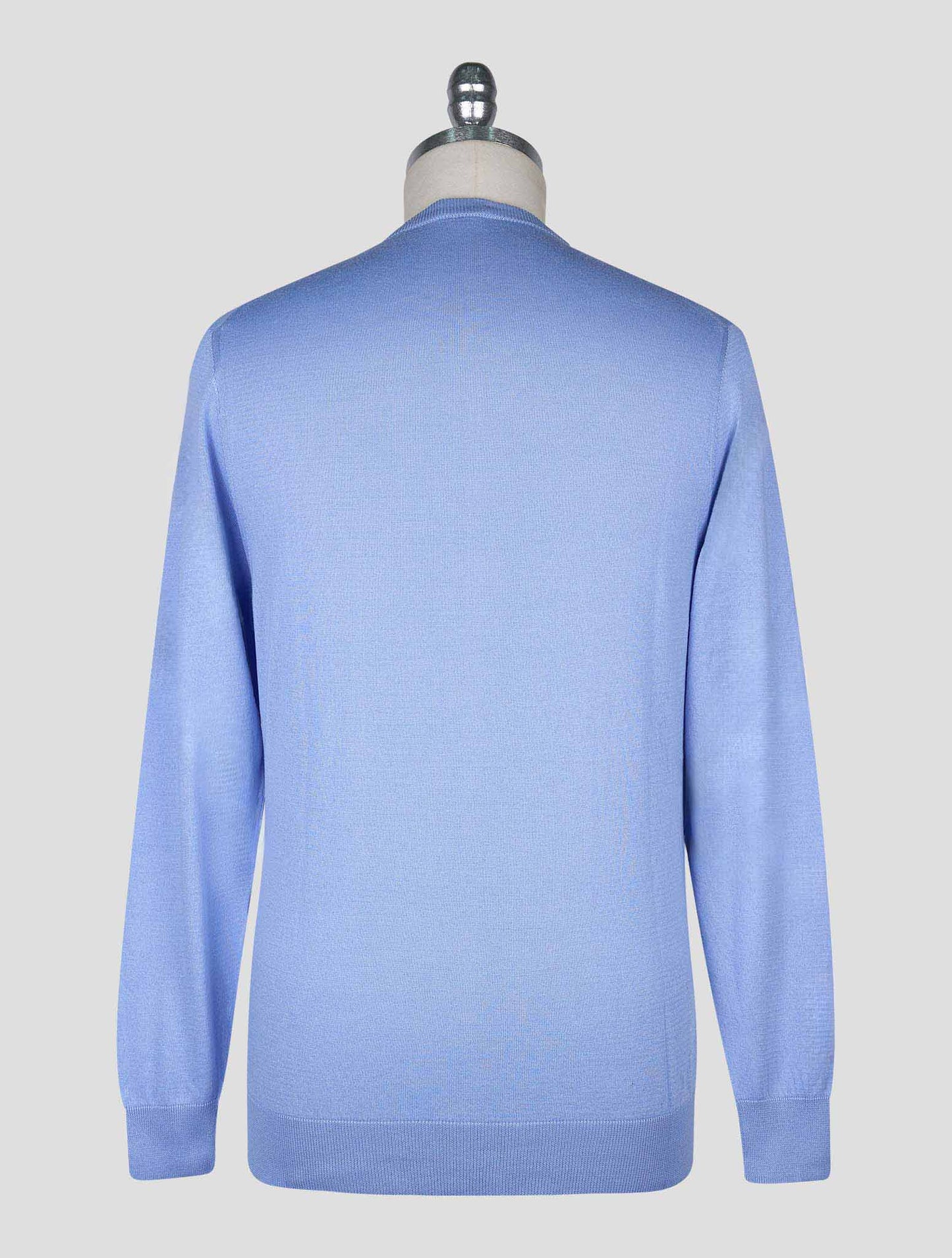 Kiton Blue Cotton T-shirt Long Sleeve