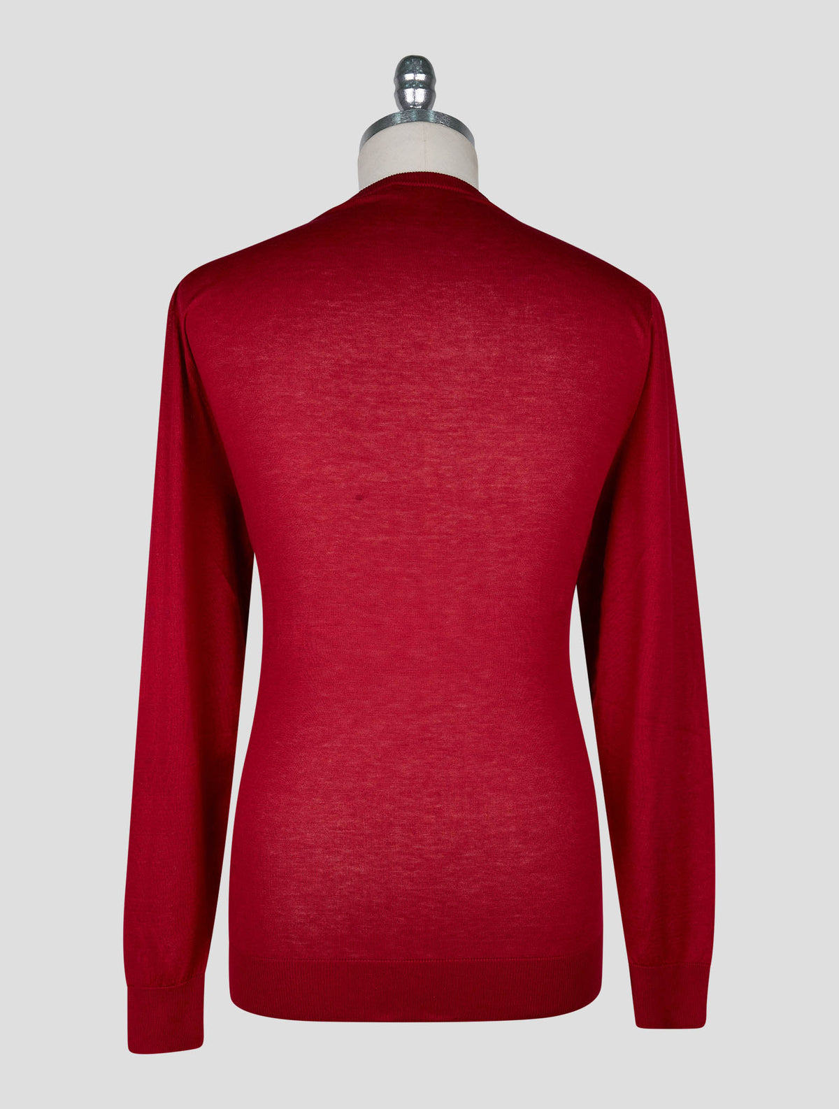 Kiton Red Cotton T-shirt Long Sleeve
