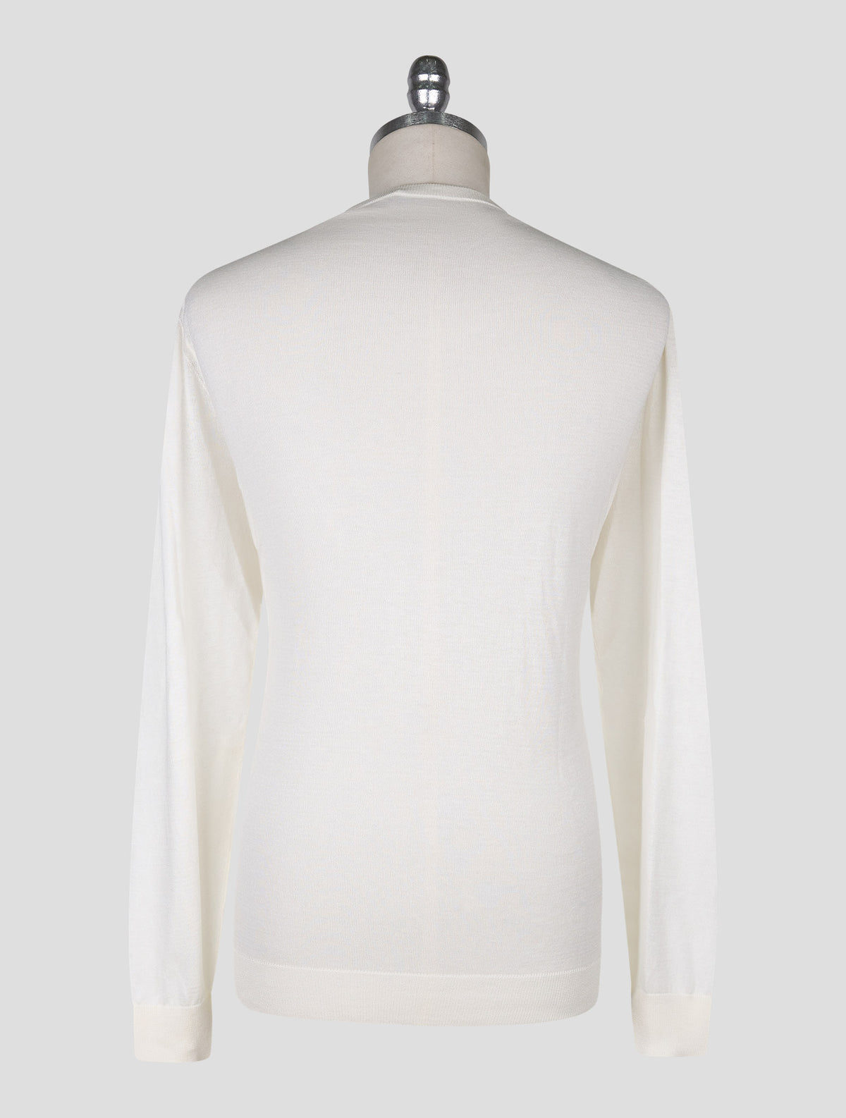 Kiton White Cotton T-shirt Long Sleeve