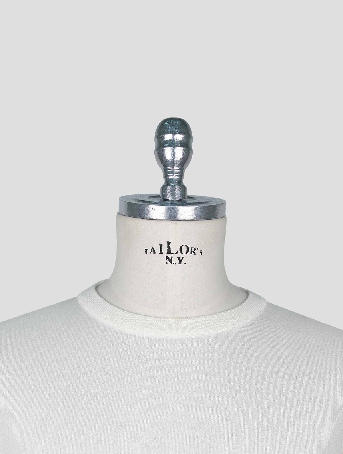 Kiton White Cotton T-shirt Long Sleeve