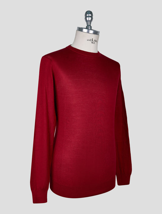 Kiton Red Cotton T-shirt Long Sleeve
