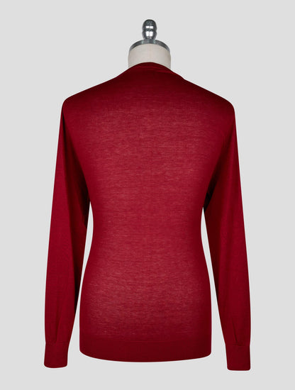Kiton Red Cotton T-shirt Long Sleeve