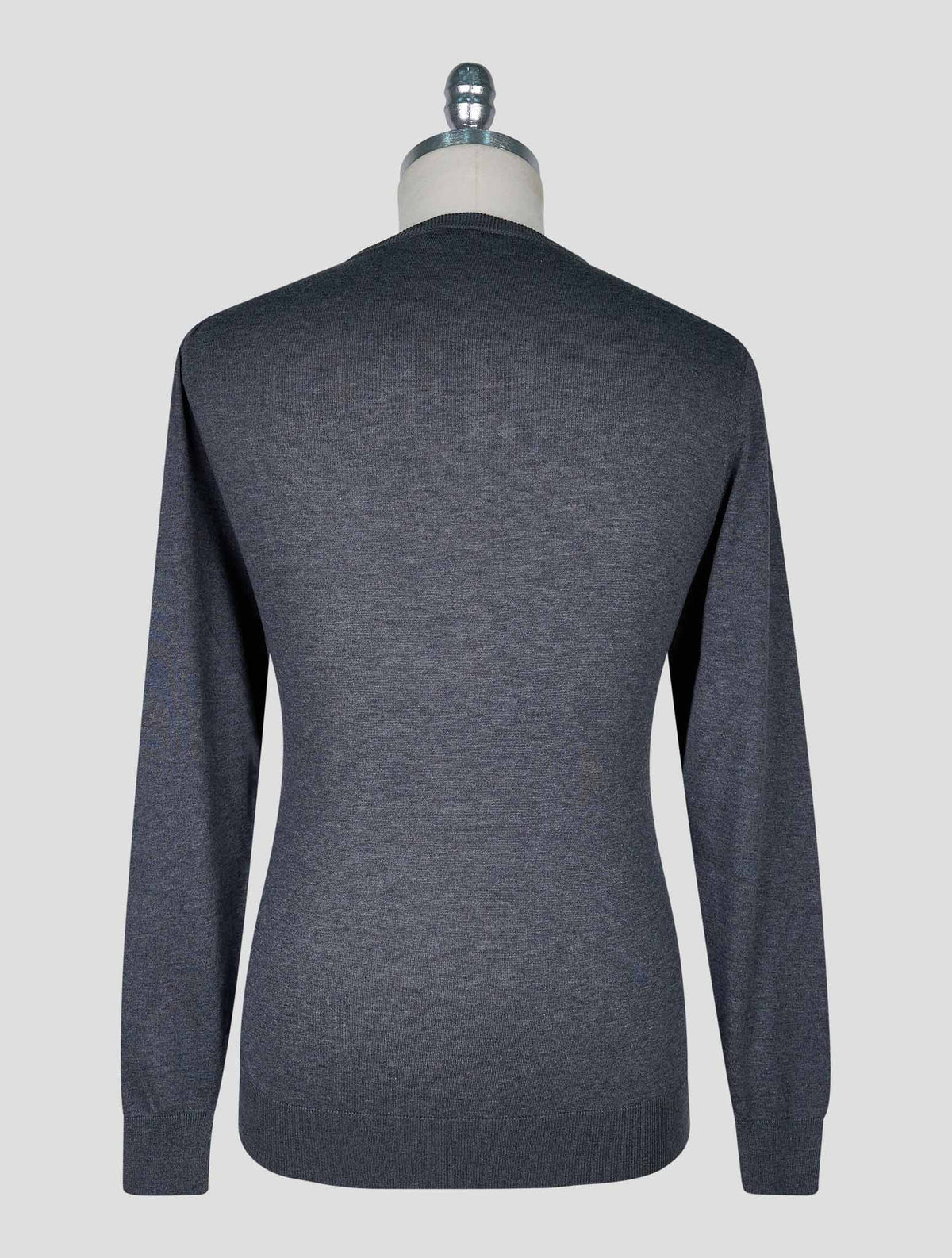 Kiton Dark Gray Cotton T-shirt Long Sleeve