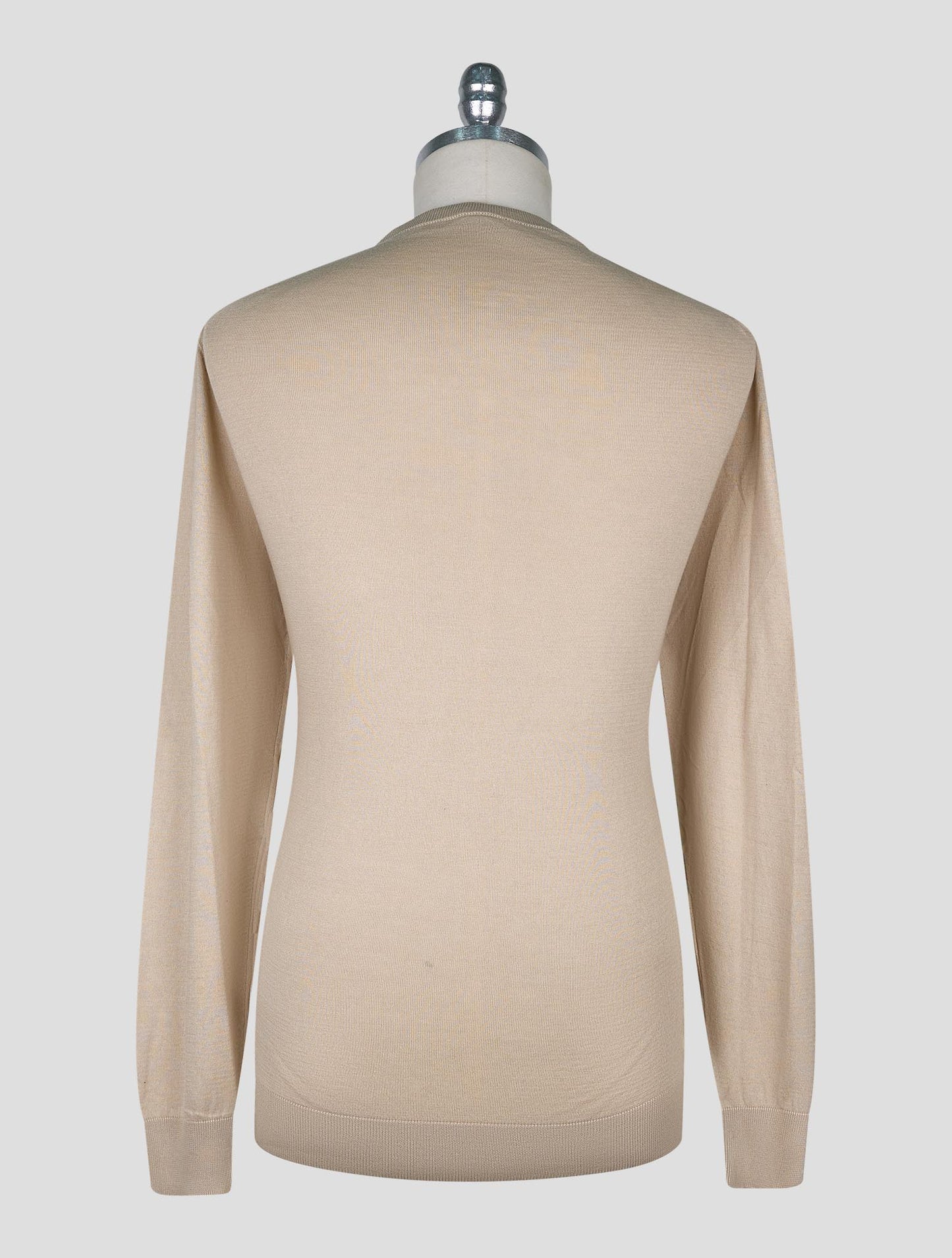 Kiton Beige Cotton T-shirt Long Sleeve
