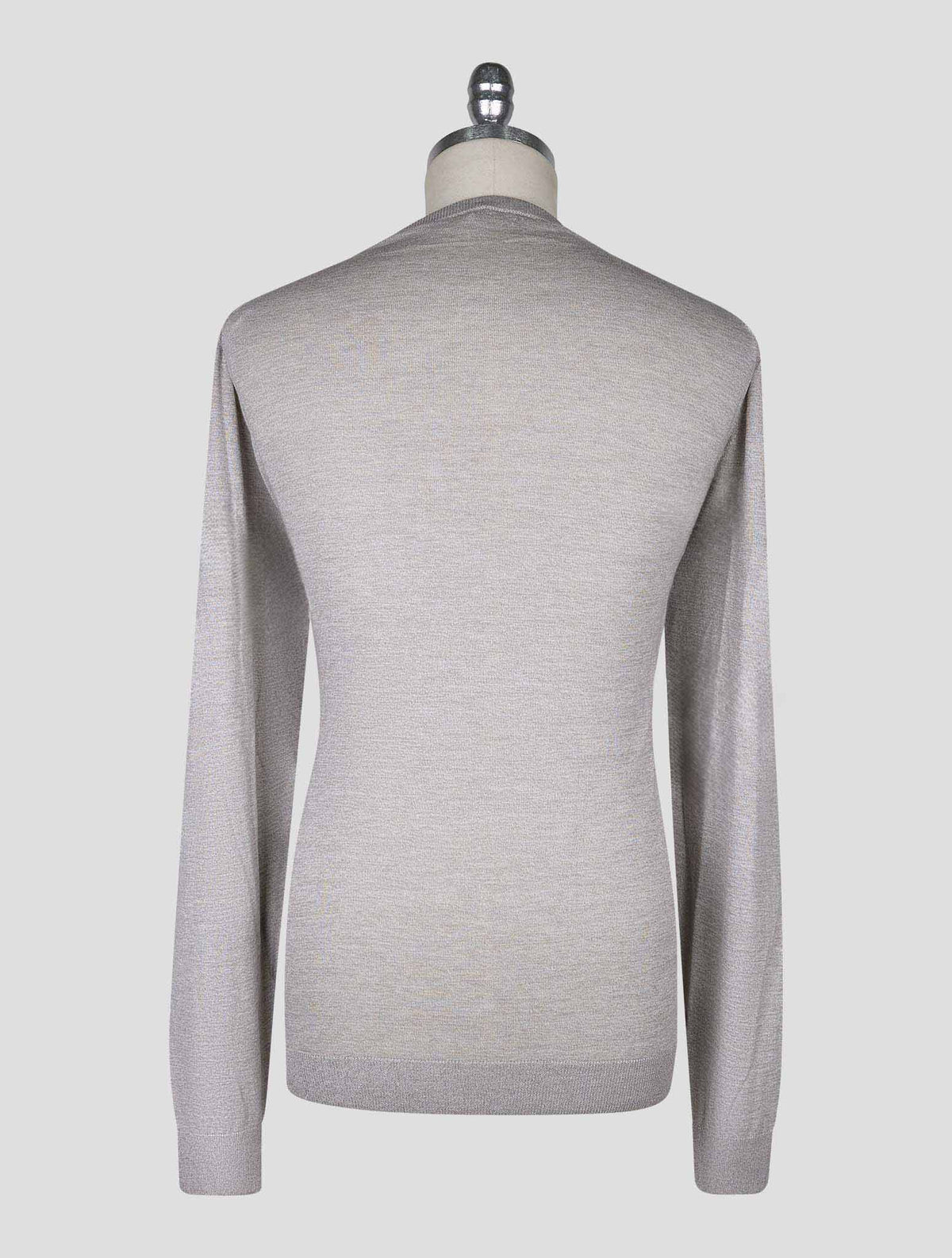 Kiton Gray Cotton T-shirt Long Sleeve