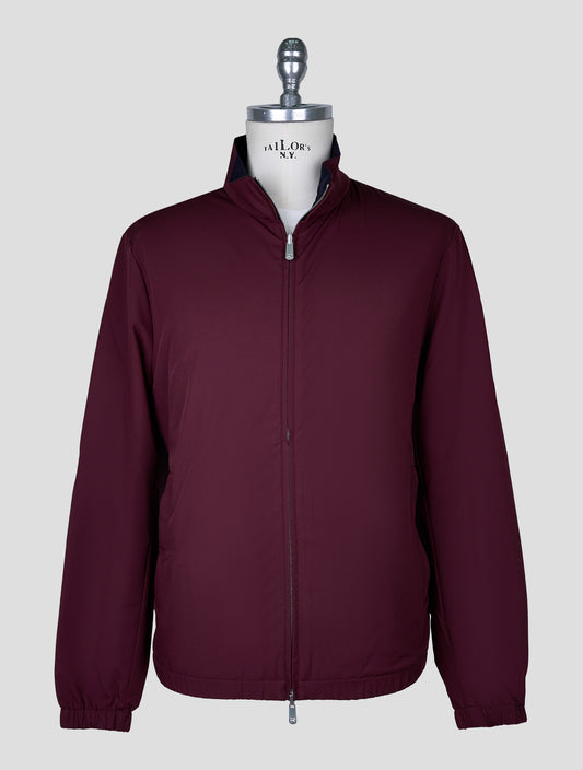 Marco Pescarolo Blue Burgudy Virgin Wool Cashmere Pa Pl Coat