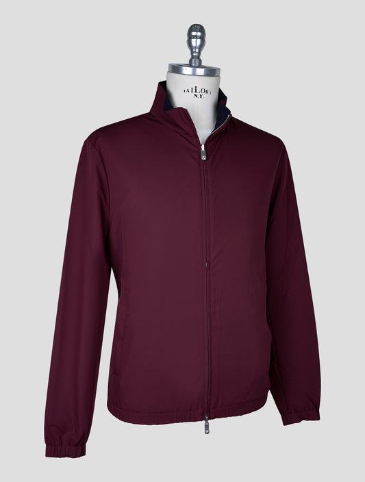 Marco Pescarolo Blue Burgudy Virgin Wool Cashmere Pa Pl Coat