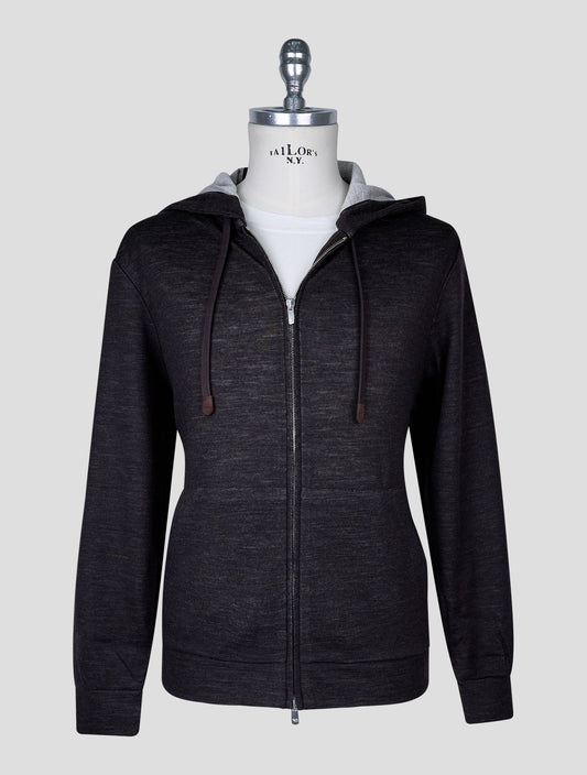 Marco Pescarolo Blue Virgin Wool Pa Sweater Hoodie Full Zip