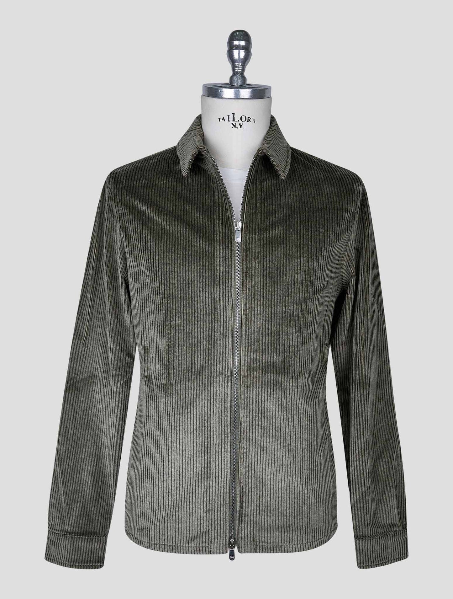 Marco Pescarolo Green Cotton Cashmere Ea Velvet Coat