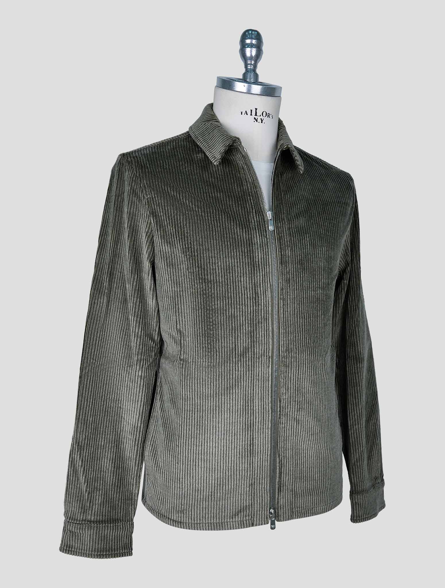 Marco Pescarolo Green Cotton Cashmere Ea Velvet Coat