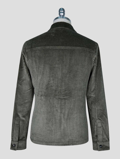 Marco Pescarolo Green Cotton Cashmere Ea Velvet Coat