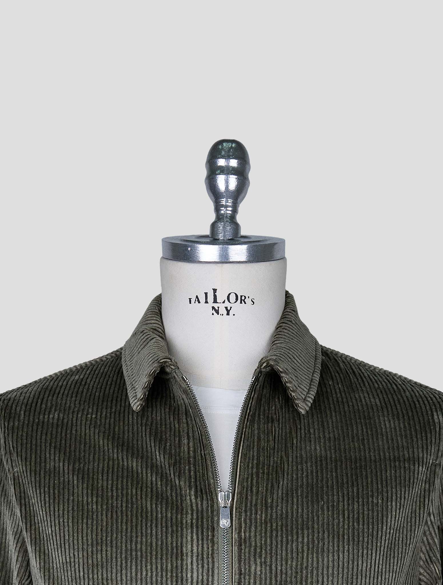 Marco Pescarolo Green Cotton Cashmere Ea Velvet Coat