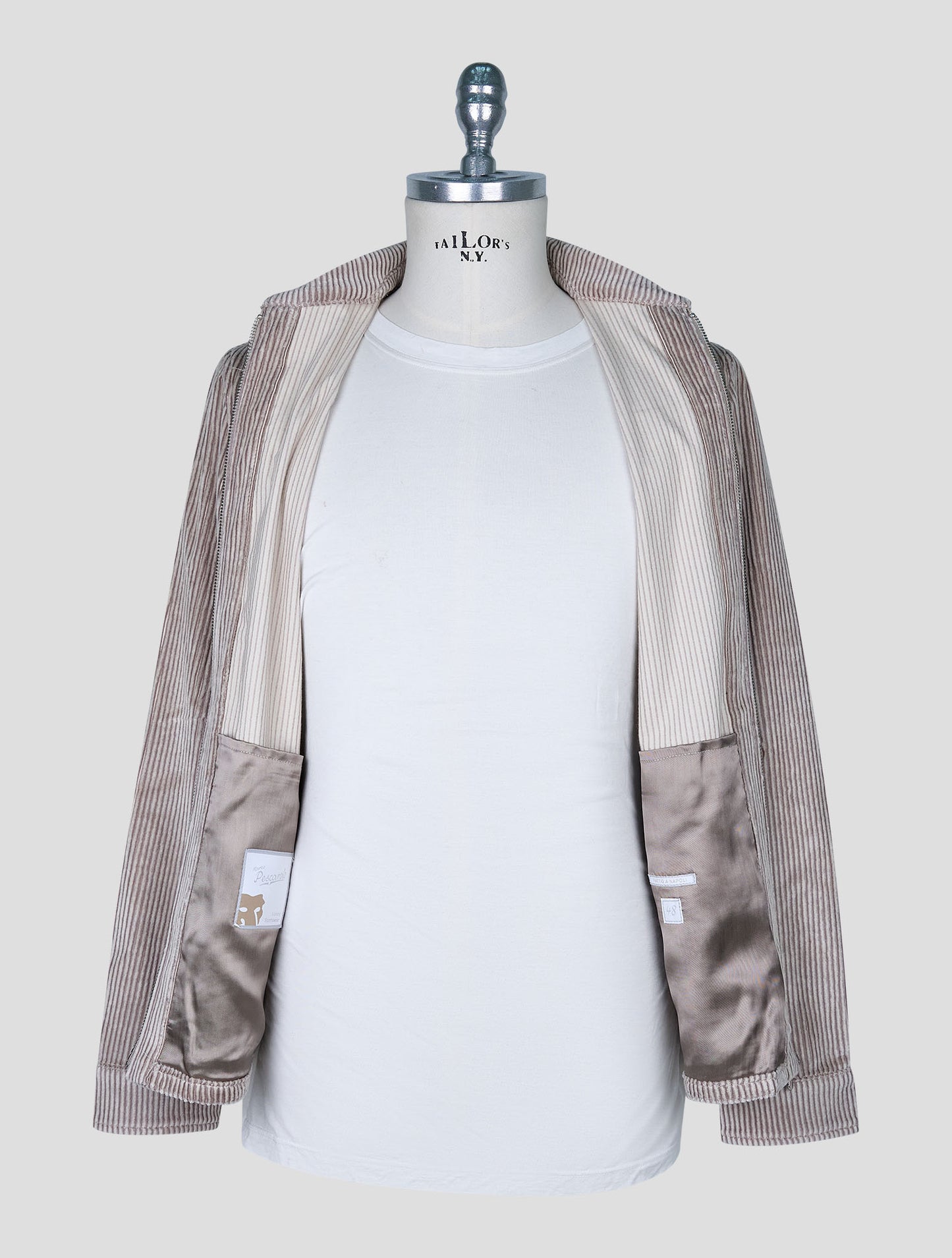 Marco Pescarolo Beige Cotton Cashmere Ea Velvet Coat