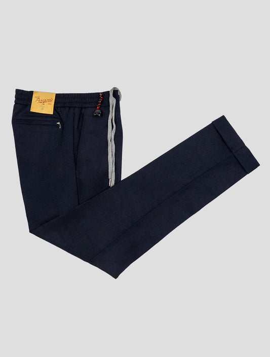 Marco Pescarolo pants dark blue virgin wool cashmere Ea
