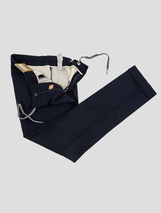 Marco Pescarolo pants dark blue virgin wool cashmere Ea