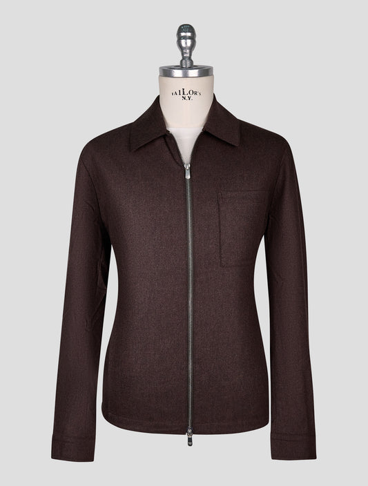 Marco Pescarolo coat brown  virgin wool cashmere Ea