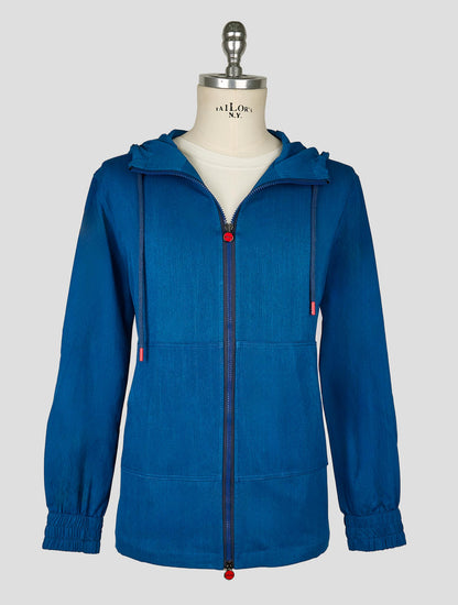 Kiton Blue Cotton Shirt Umbi