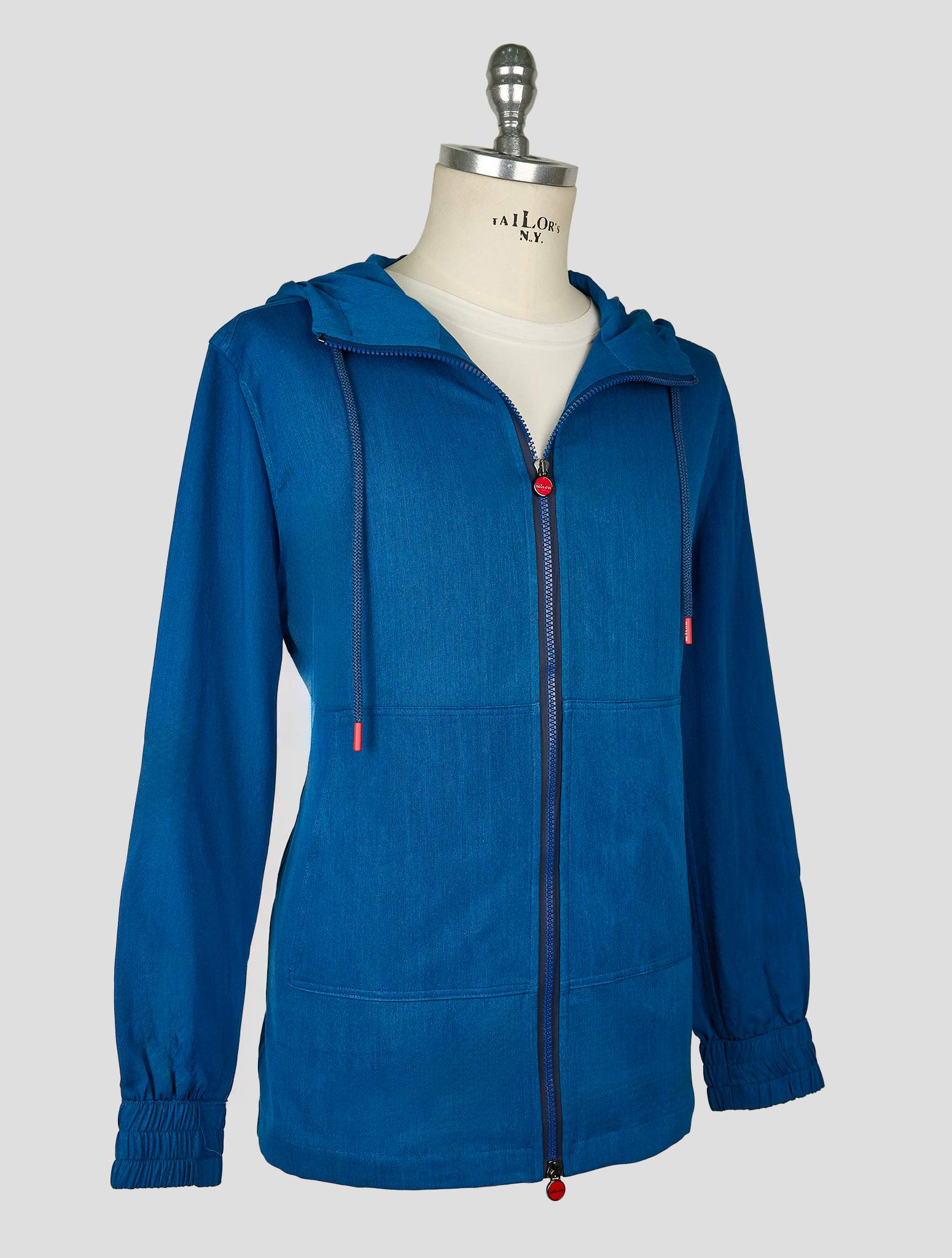 Kiton Blue Cotton Shirt Umbi