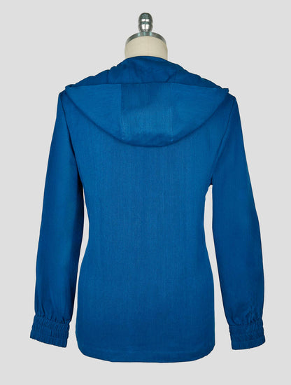 Kiton Blue Cotton Shirt Umbi