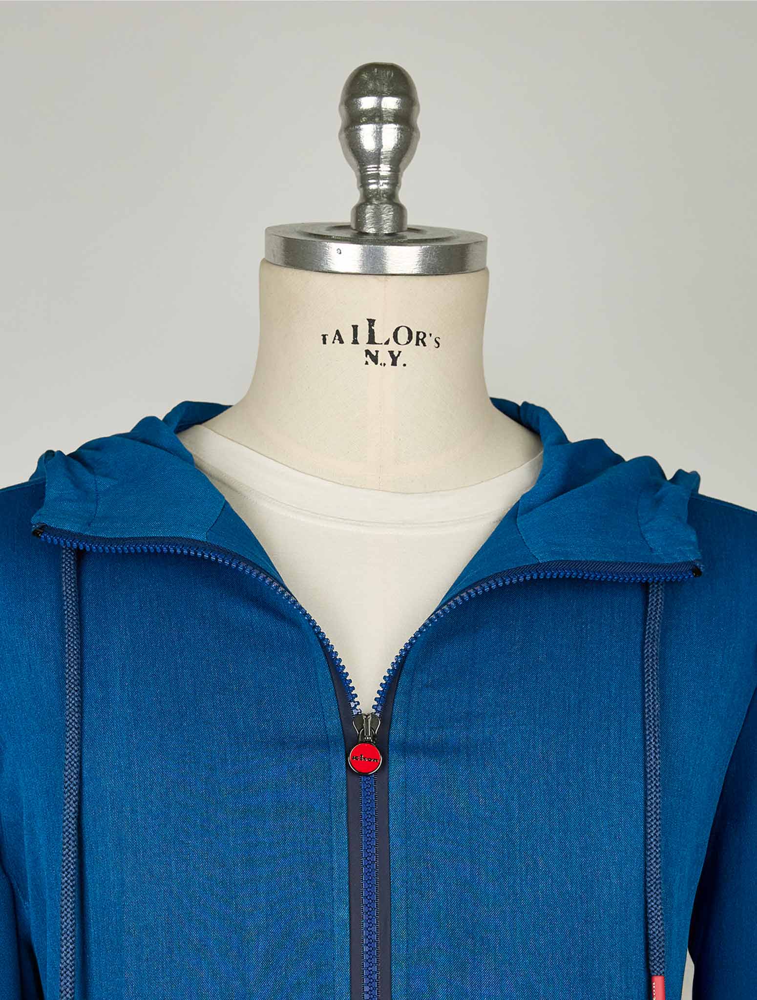 Kiton Blue Cotton Shirt Umbi