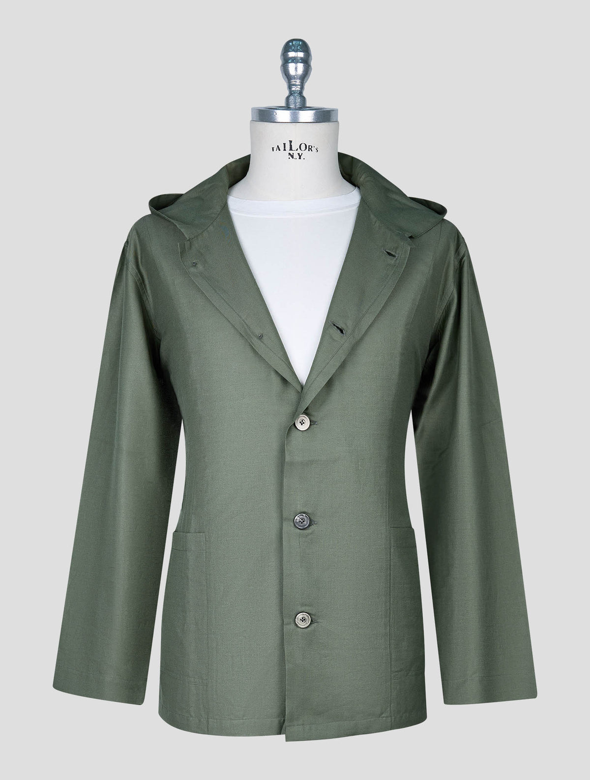 Kiton Green Cotton Silk Shirt Luca