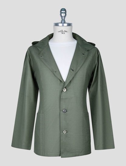 Kiton Green Cotton Silk Shirt Luca