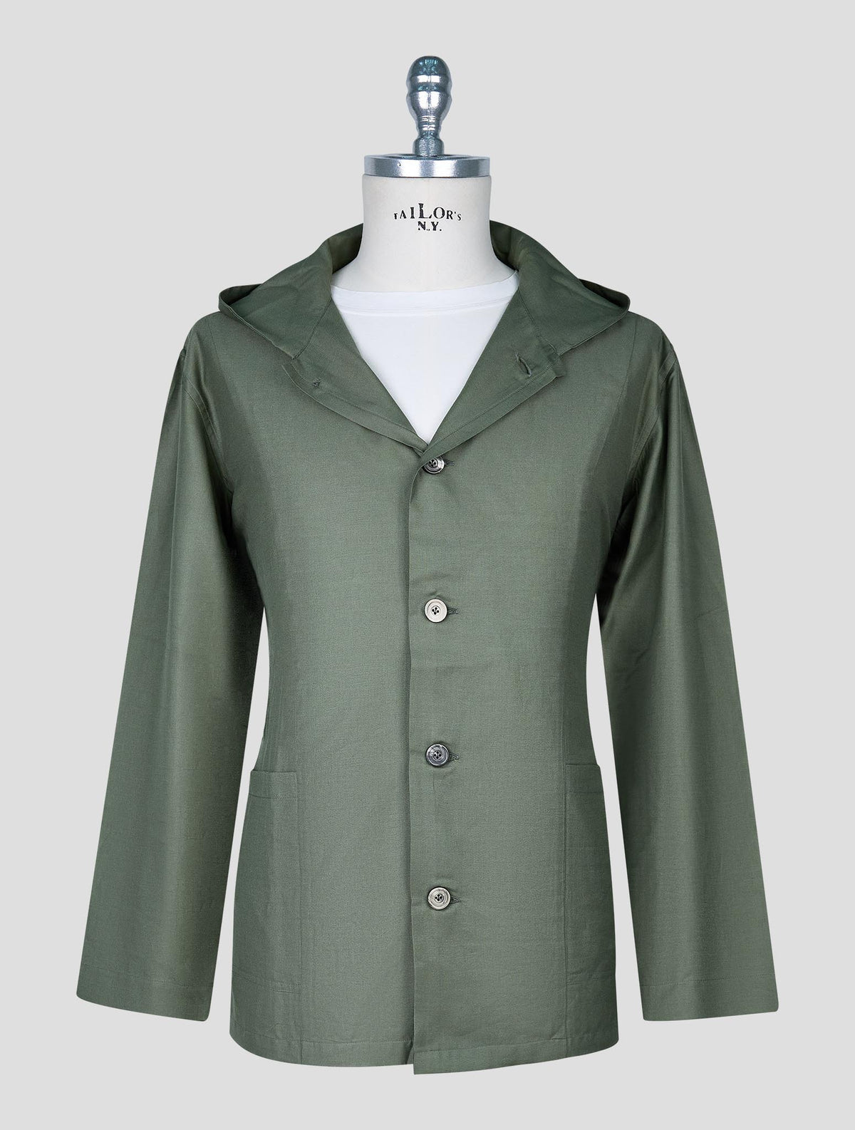 Kiton Green Cotton Silk Shirt Luca