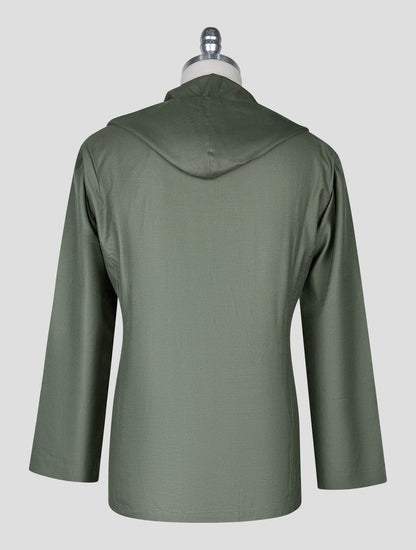 Kiton Green Cotton Silk Shirt Luca