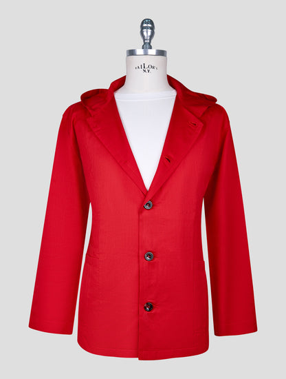 Kiton Red Cotton Silk Shirt Luca